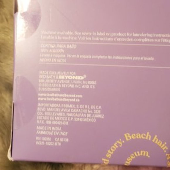 Wild Sage 72-Inch x 72-Inch, BLUE OMBRE SHOWER CURTAIN NEW - Picture 2 of 3